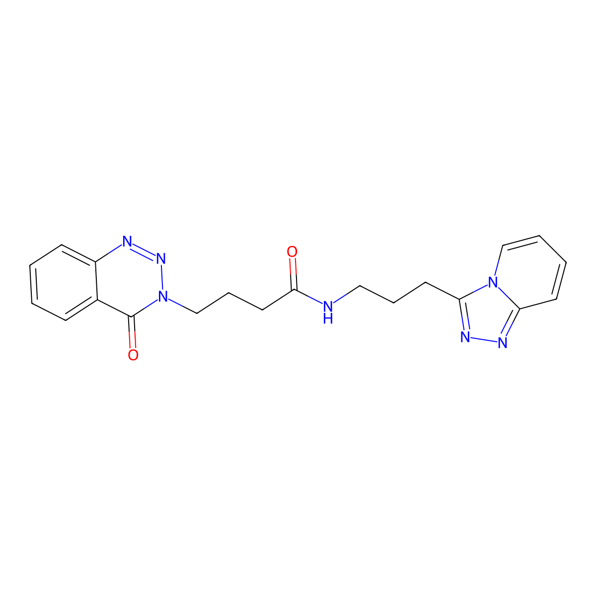 4-(4-oxo-1,2,3-benzotriazin-3(4H)-yl)-N-[3-([1,2,4]triazolo[4,3-a]pyridin-3-yl)propyl]butanamide molecular structure, CAS 1374521-94-4