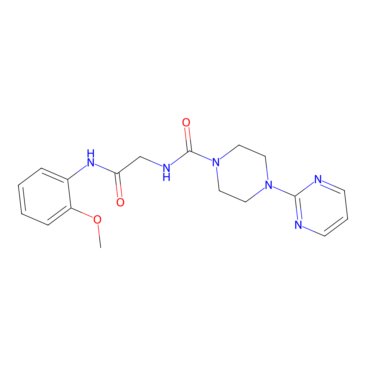N-{2-[(2-methoxyphenyl)amino]-2-oxoethyl}-4-(pyrimidin-2-yl)piperazine-1-carboxamide molecular structure, CAS 1374522-66-3