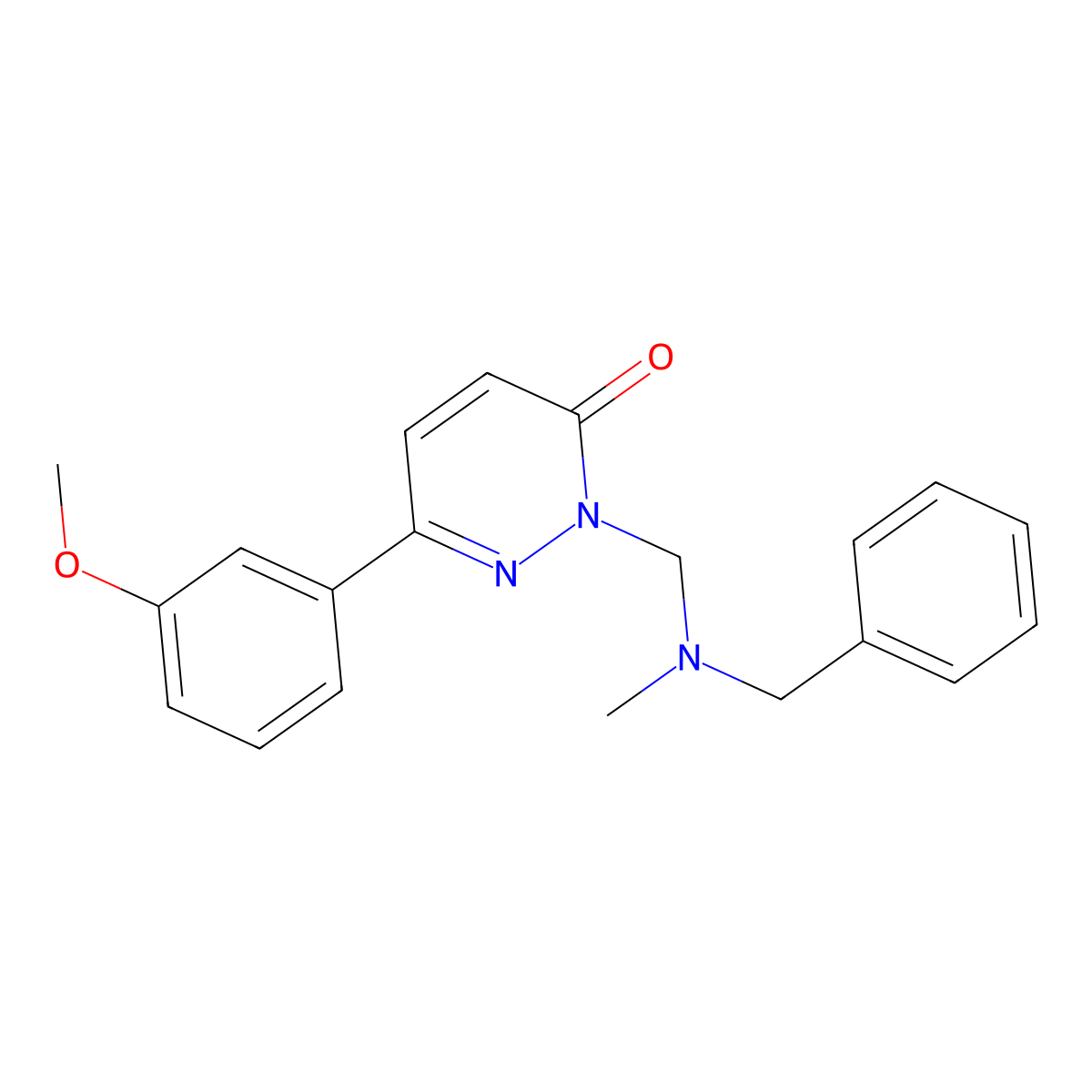 2-{[benzyl(methyl)amino]methyl}-6-(3-methoxyphenyl)pyridazin-3(2H)-one molecular structure, CAS 1374523-20-2