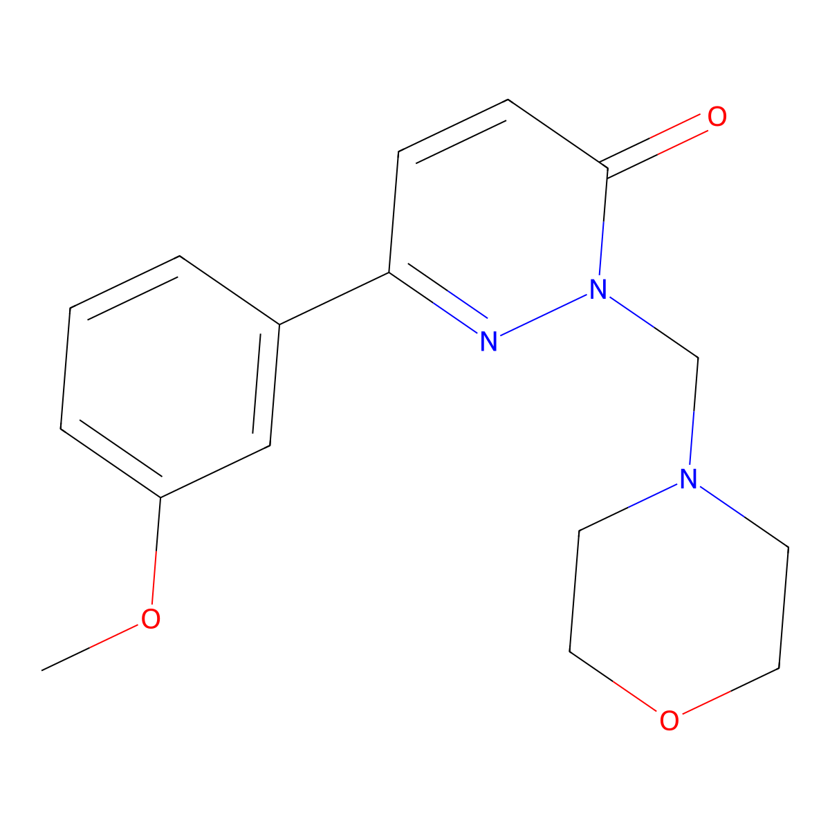6-(3-methoxyphenyl)-2-(morpholin-4-ylmethyl)pyridazin-3(2H)-one molecular structure, CAS 1374524-35-2