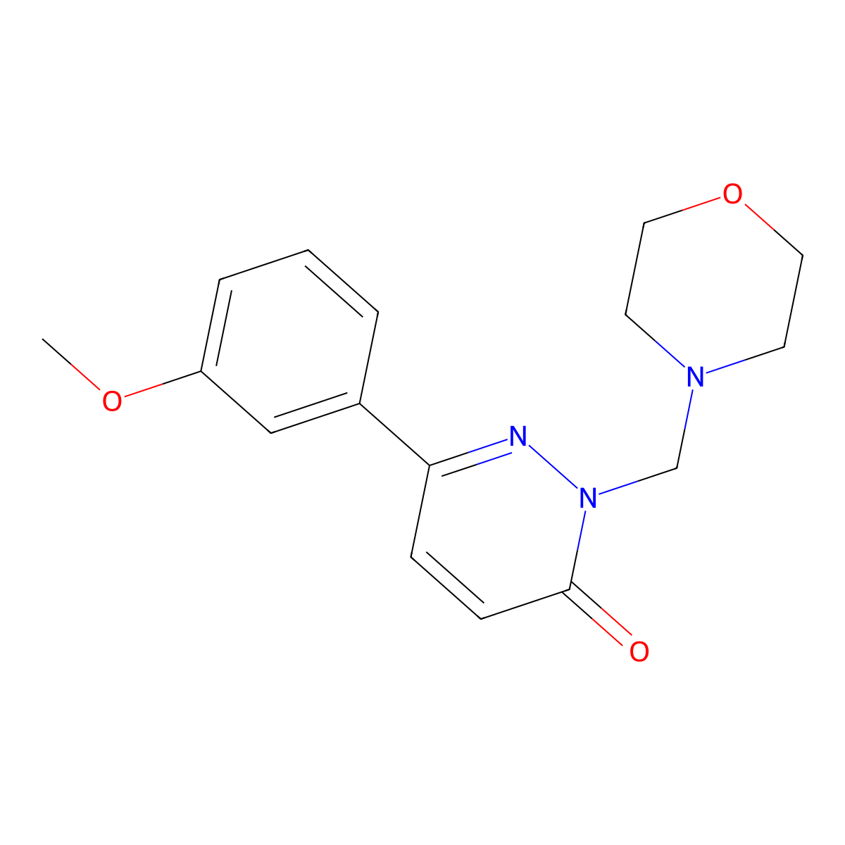 6-(3-methoxyphenyl)-2-(morpholin-4-ylmethyl)pyridazin-3(2H)-one molecular structure, CAS 1374524-35-2