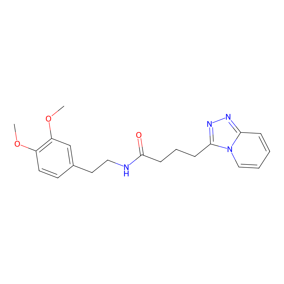 4-([1,2,4]triazolo[4,3-a]pyridin-3-yl)-N-(3,4-dimethoxyphenethyl)butanamide molecular structure, CAS 1374524-69-2