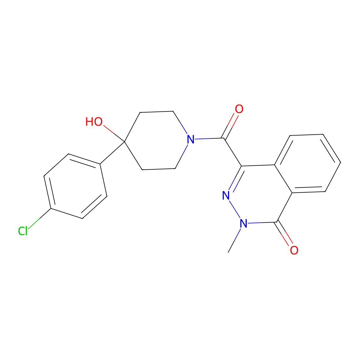 4-{[4-(4-chlorophenyl)-4-hydroxypiperidino]carbonyl}-2-methyl-1(2H)-phthalazinone molecular structure, CAS 1374524-93-2