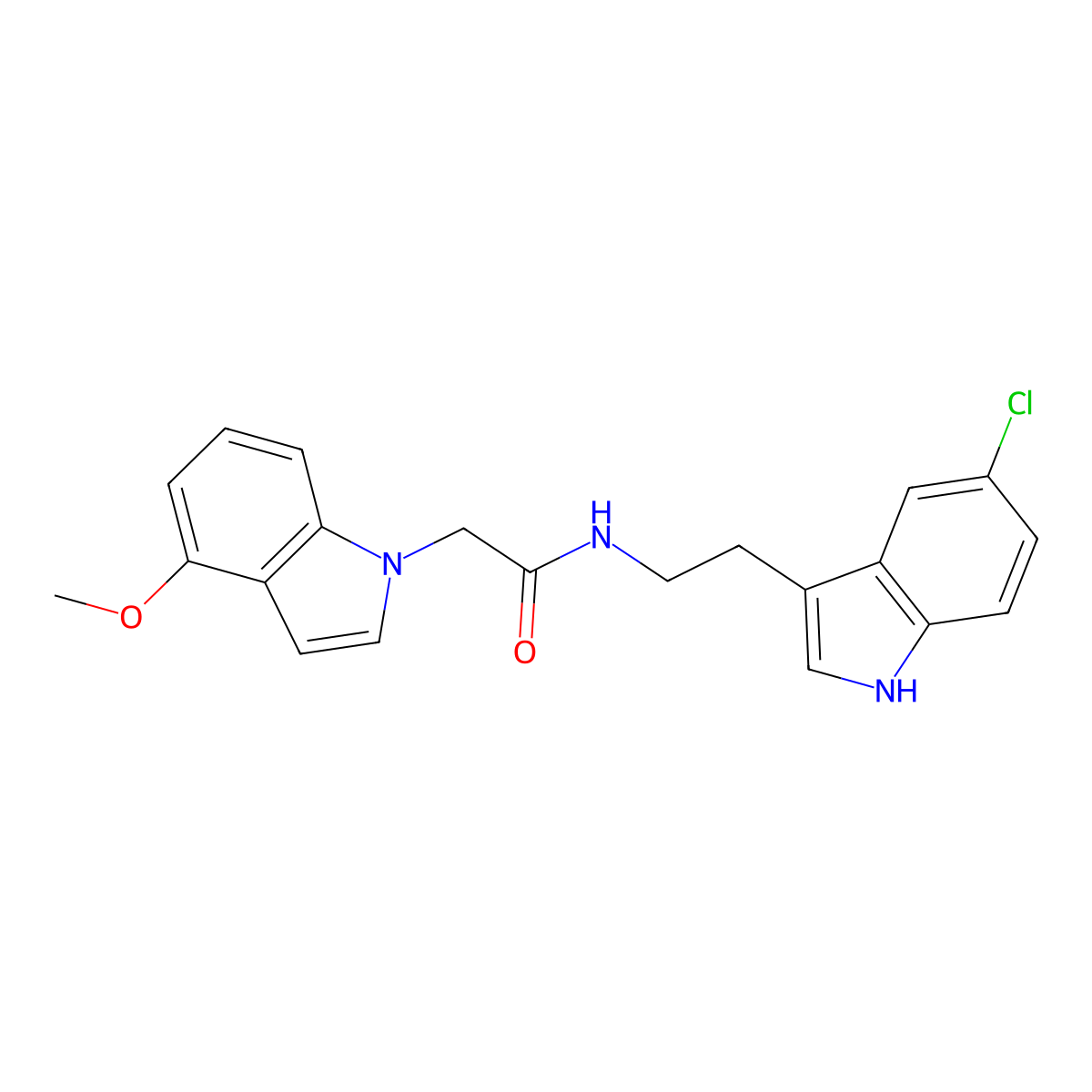 N-[2-(5-chloro-1H-indol-3-yl)ethyl]-2-(4-methoxy-1H-indol-1-yl)acetamide molecular structure, CAS 1374525-03-7