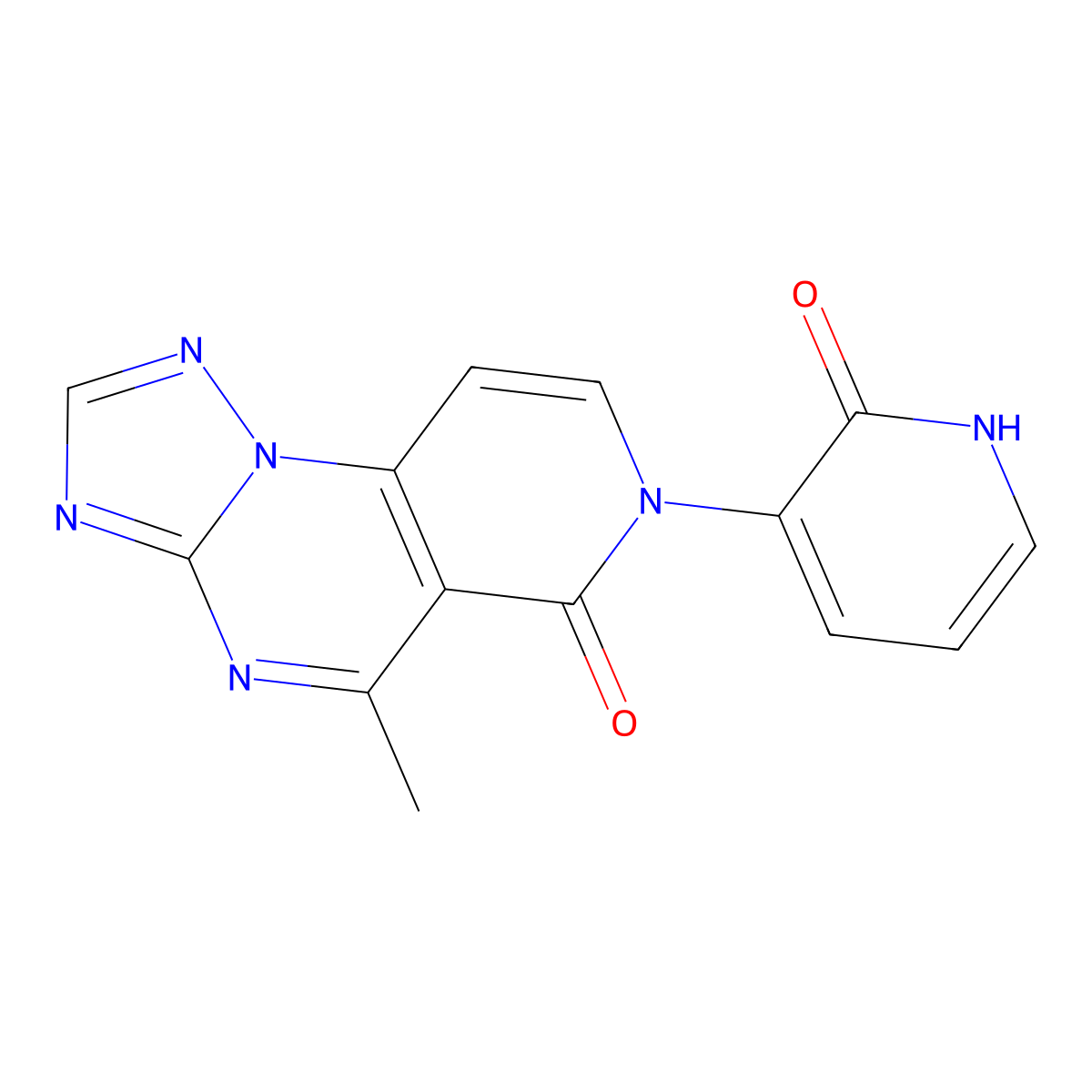 7-(2-hydroxypyridin-3-yl)-5-methylpyrido[3,4-e][1,2,4]triazolo[1,5-a]pyrimidin-6(7H)-one molecular structure, CAS 1374525-37-7