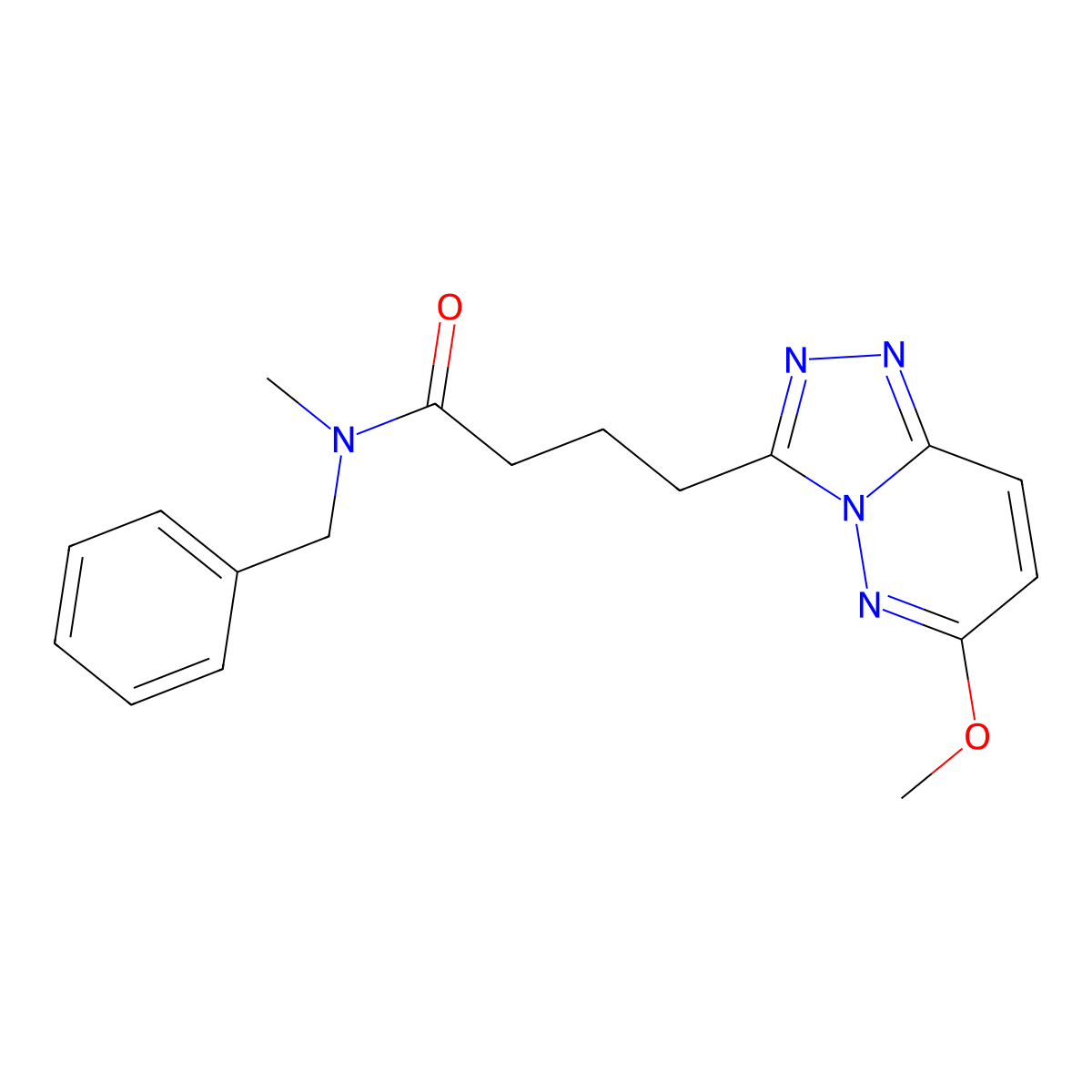 N-benzyl-4-(6-methoxy-[1,2,4]triazolo[4,3-b]pyridazin-3-yl)-N-methylbutanamide molecular structure, CAS 1374526-84-7