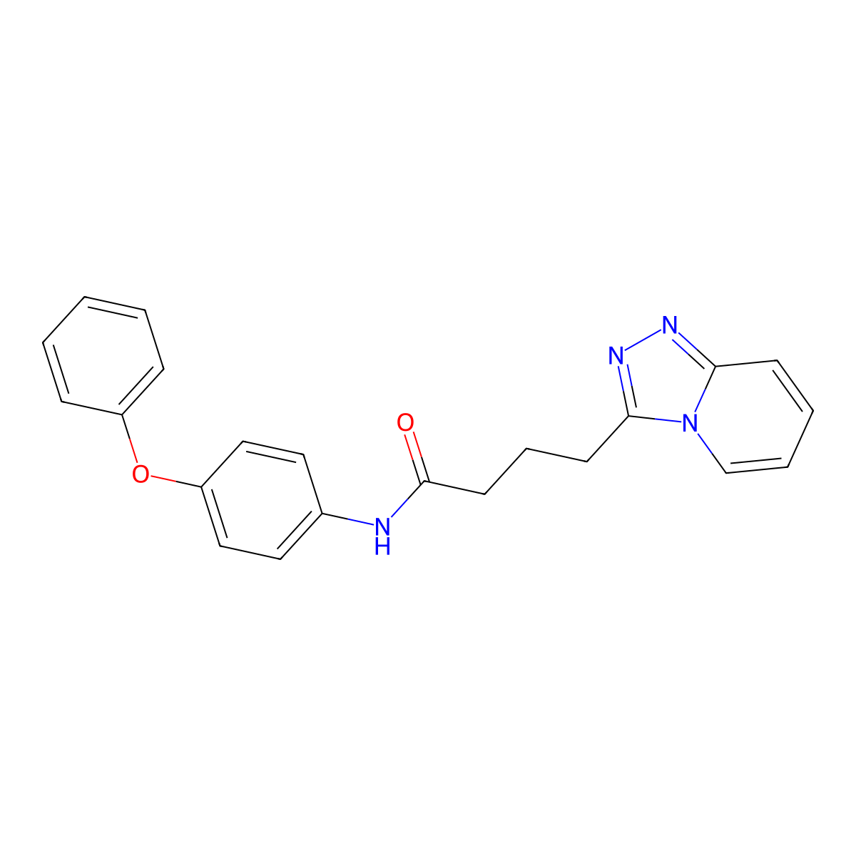 4-([1,2,4]triazolo[4,3-a]pyridin-3-yl)-N-(4-phenoxyphenyl)butanamide molecular structure, CAS 1374527-06-6