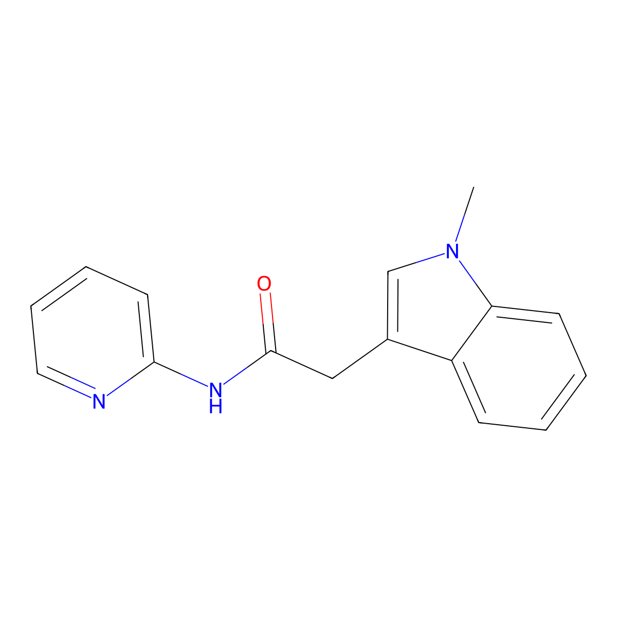 2-(1-methyl-1H-indol-3-yl)-N-(pyridin-2-yl)acetamide molecular structure, CAS 1374527-11-3