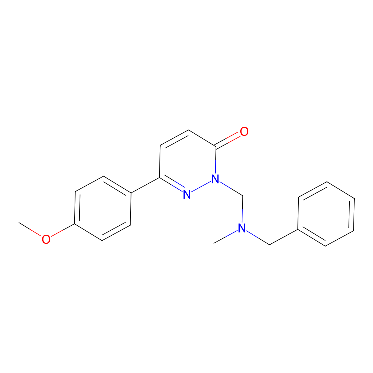 2-{[benzyl(methyl)amino]methyl}-6-(4-methoxyphenyl)pyridazin-3(2H)-one molecular structure, CAS 1374527-44-2