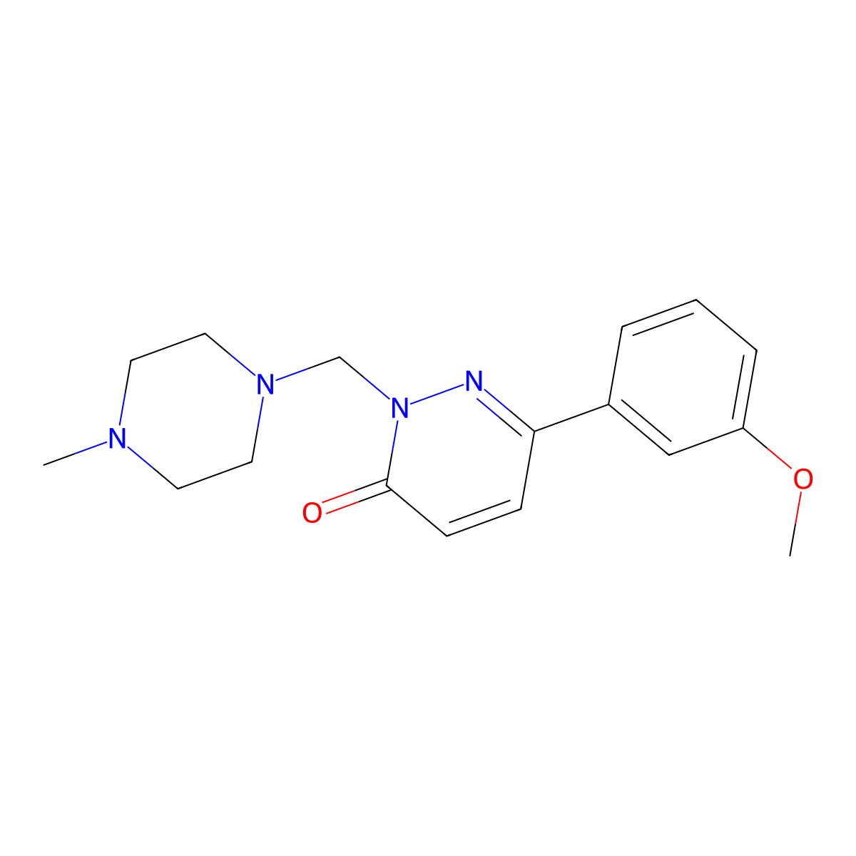 6-(3-methoxyphenyl)-2-[(4-methylpiperazin-1-yl)methyl]pyridazin-3(2H)-one molecular structure, CAS 1374527-74-8