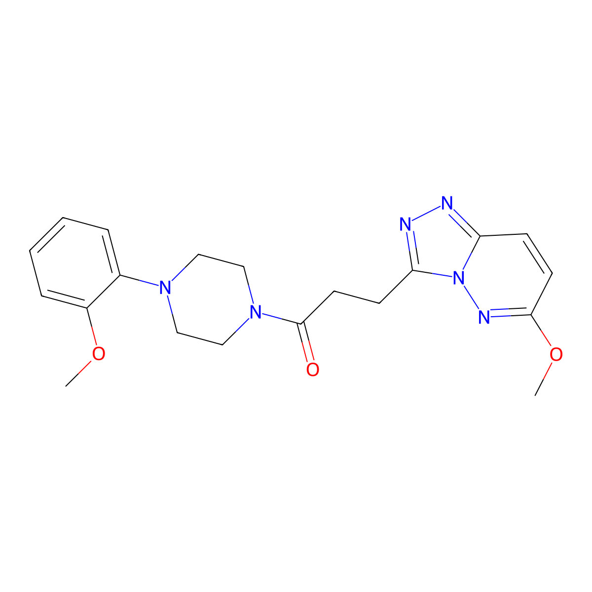1-[4-(2-Methoxyphenyl)piperazin-1-yl]-3-(6-methoxy[1,2,4]triazolo[4,3-b]pyridazin-3-yl)propan-1-one molecular structure, CAS 1374527-90-8