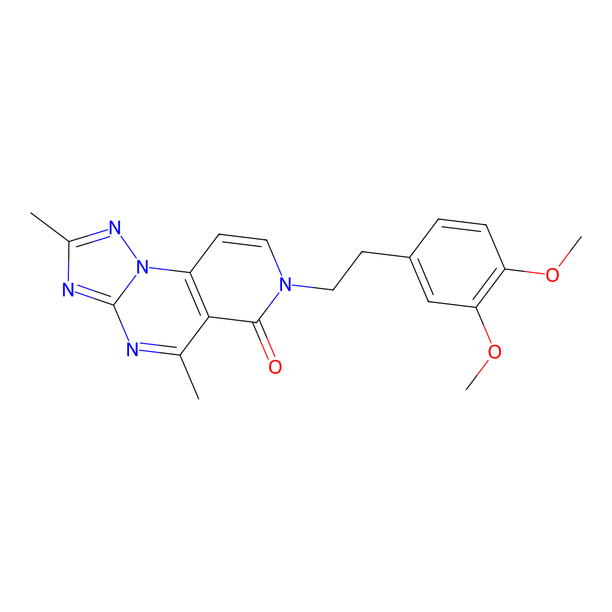 7-[2-(3,4-dimethoxyphenyl)ethyl]-2,5-dimethylpyrido[3,4-e][1,2,4]triazolo[1,5-a]pyrimidin-6(7H)-one molecular structure, CAS 1374528-04-7