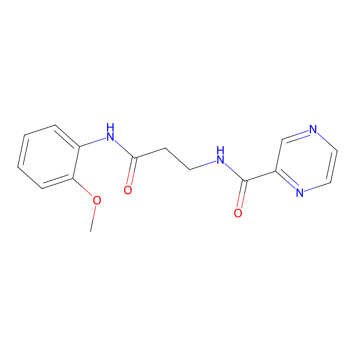 N-{3-[(2-methoxyphenyl)amino]-3-oxopropyl}pyrazine-2-carboxamide molecular structure, CAS 1374529-20-0