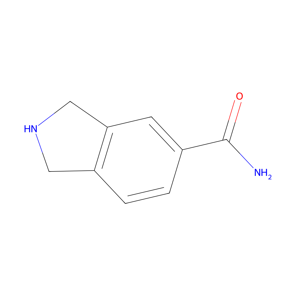 Isoindoline-5-carboxamide molecular structure, CAS 137453-25-9
