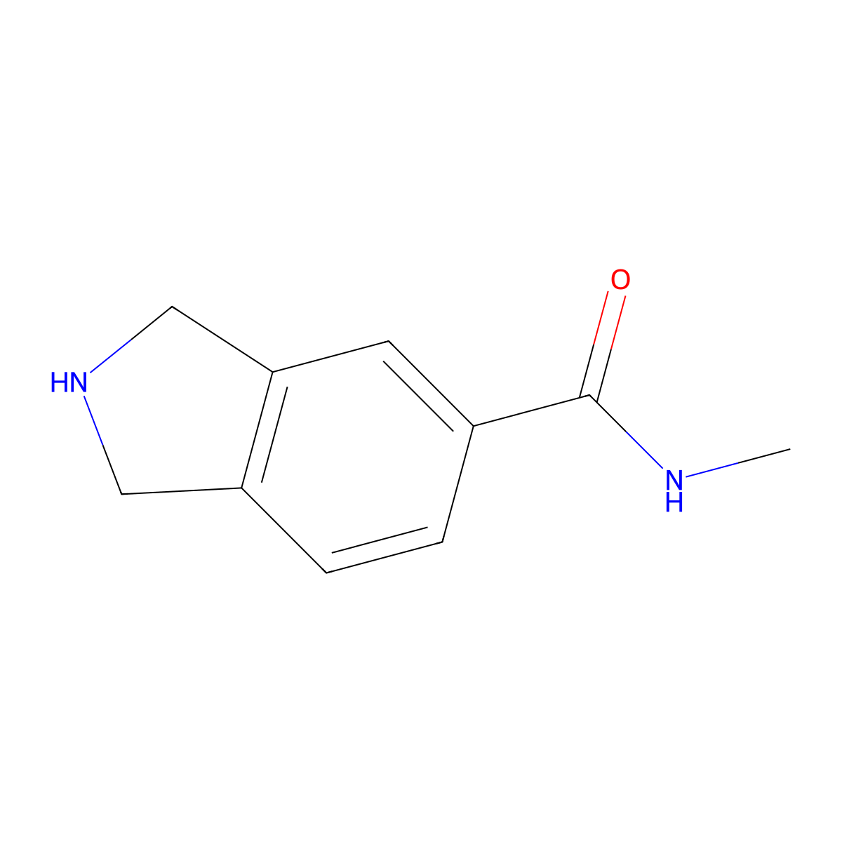 N-methylisoindoline-5-carboxamide molecular structure, CAS 137453-27-1
