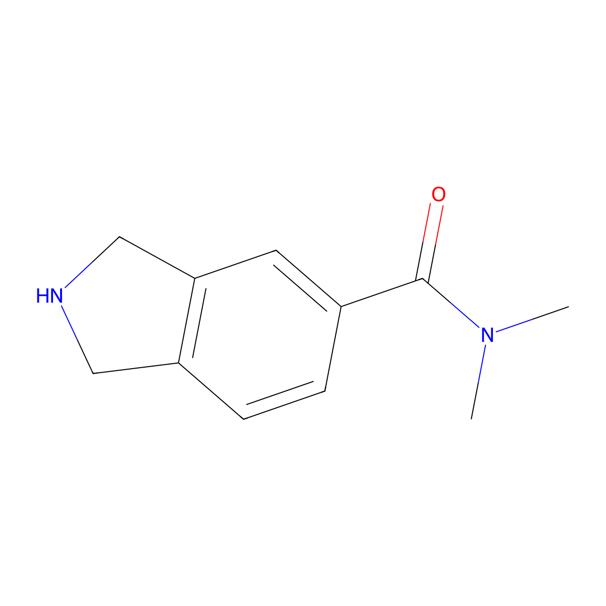 2,3-Dihydro-N,N-dimethyl-1H-isoindole-5-carboxamide molecular structure, CAS 137453-29-3