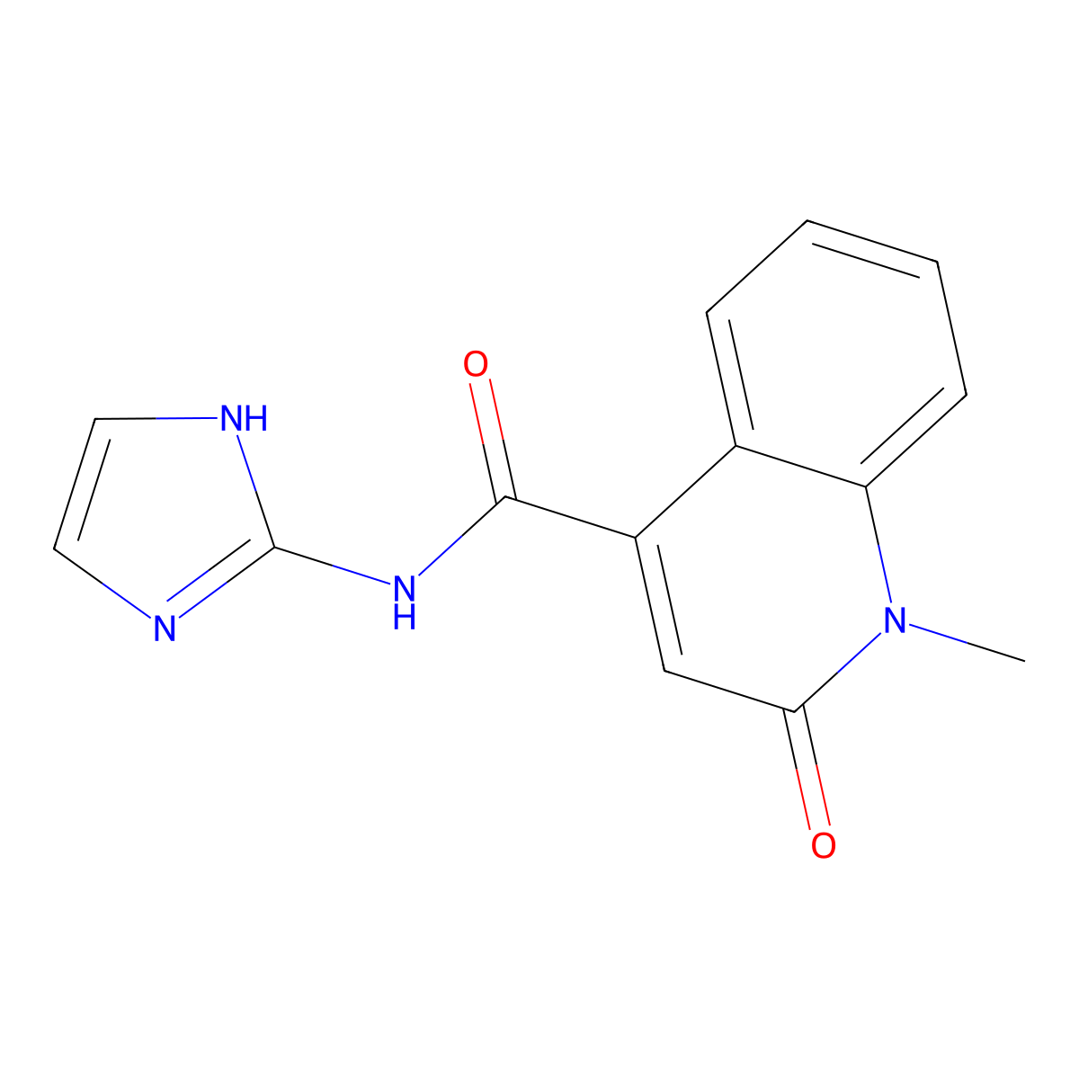 N-(1H-imidazol-2-yl)-1-methyl-2-oxo-1,2-dihydroquinoline-4-carboxamide molecular structure, CAS 1374530-95-6