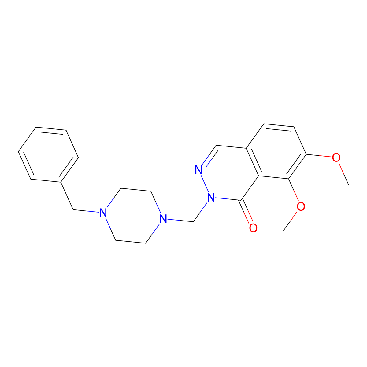 2-[(4-benzylpiperazin-1-yl)methyl]-7,8-dimethoxyphthalazin-1(2H)-one molecular structure, CAS 1374531-28-8
