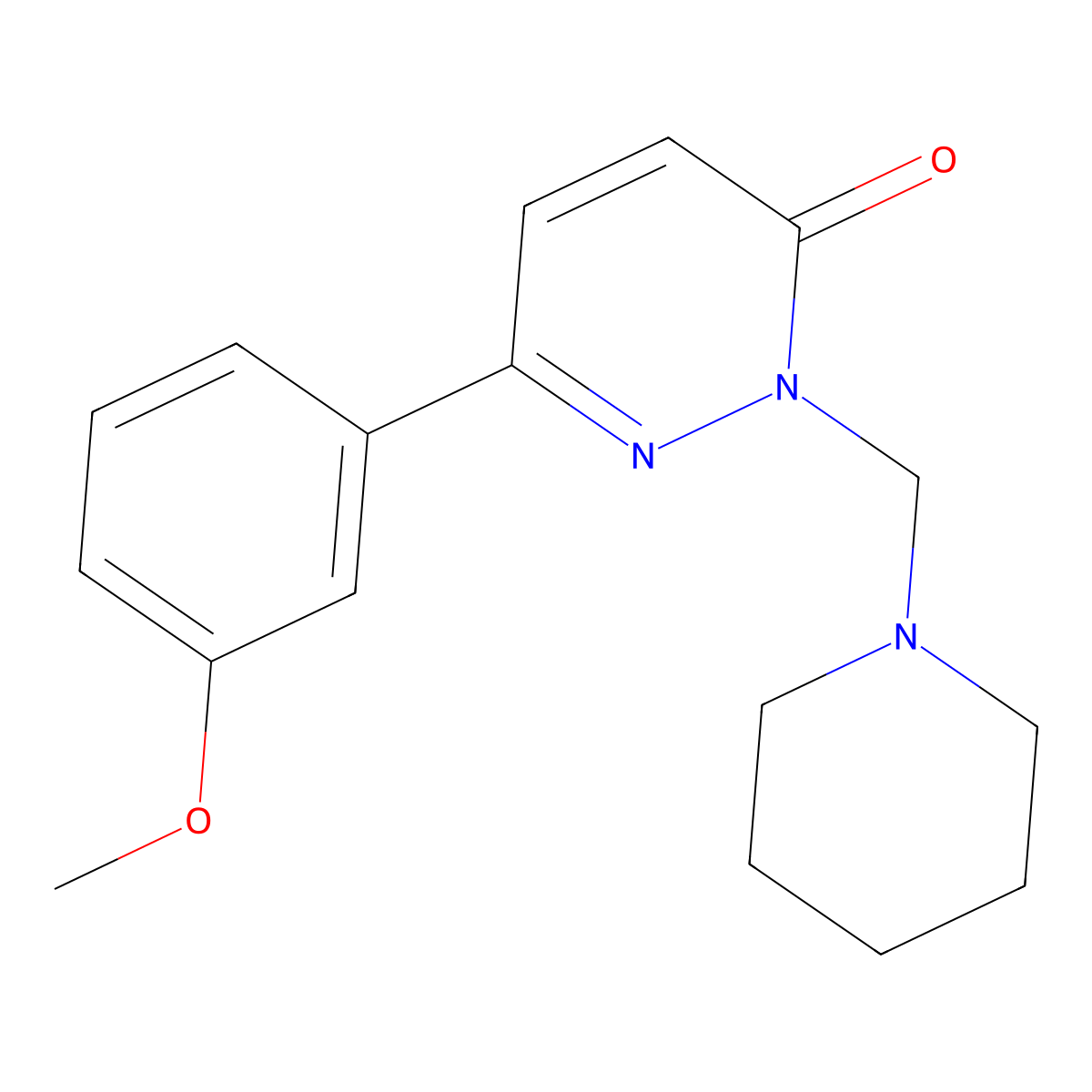 6-(3-methoxyphenyl)-2-(piperidin-1-ylmethyl)pyridazin-3(2H)-one molecular structure, CAS 1374532-34-9