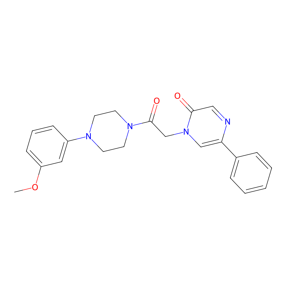 1-{2-[4-(3-methoxyphenyl)piperazin-1-yl]-2-oxoethyl}-5-phenylpyrazin-2(1H)-one molecular structure, CAS 1374532-57-6