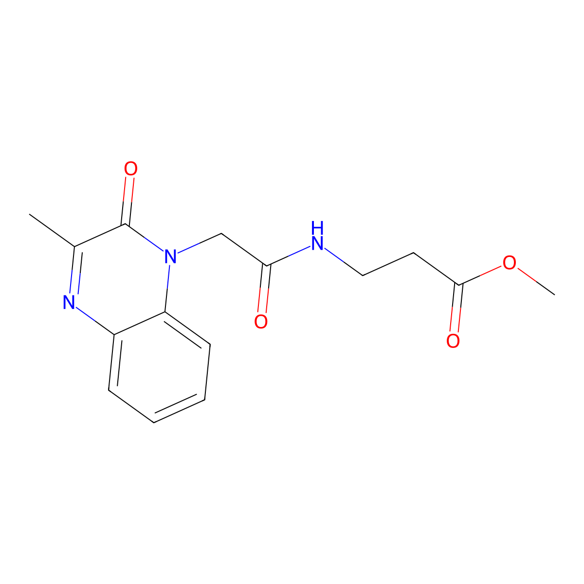 methyl 3-(2-(3-methyl-2-oxoquinoxalin-1(2H)-yl)acetamido)propanoate molecular structure, CAS 1374533-36-4