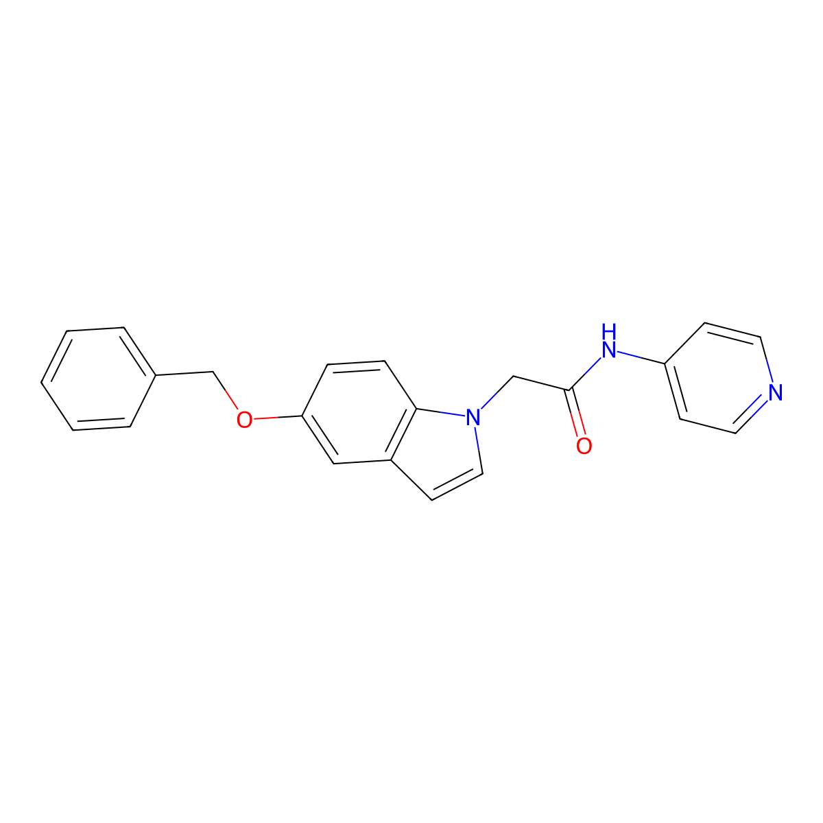 2-[5-(benzyloxy)-1H-indol-1-yl]-N-(pyridin-4-yl)acetamide molecular structure, CAS 1374533-49-9