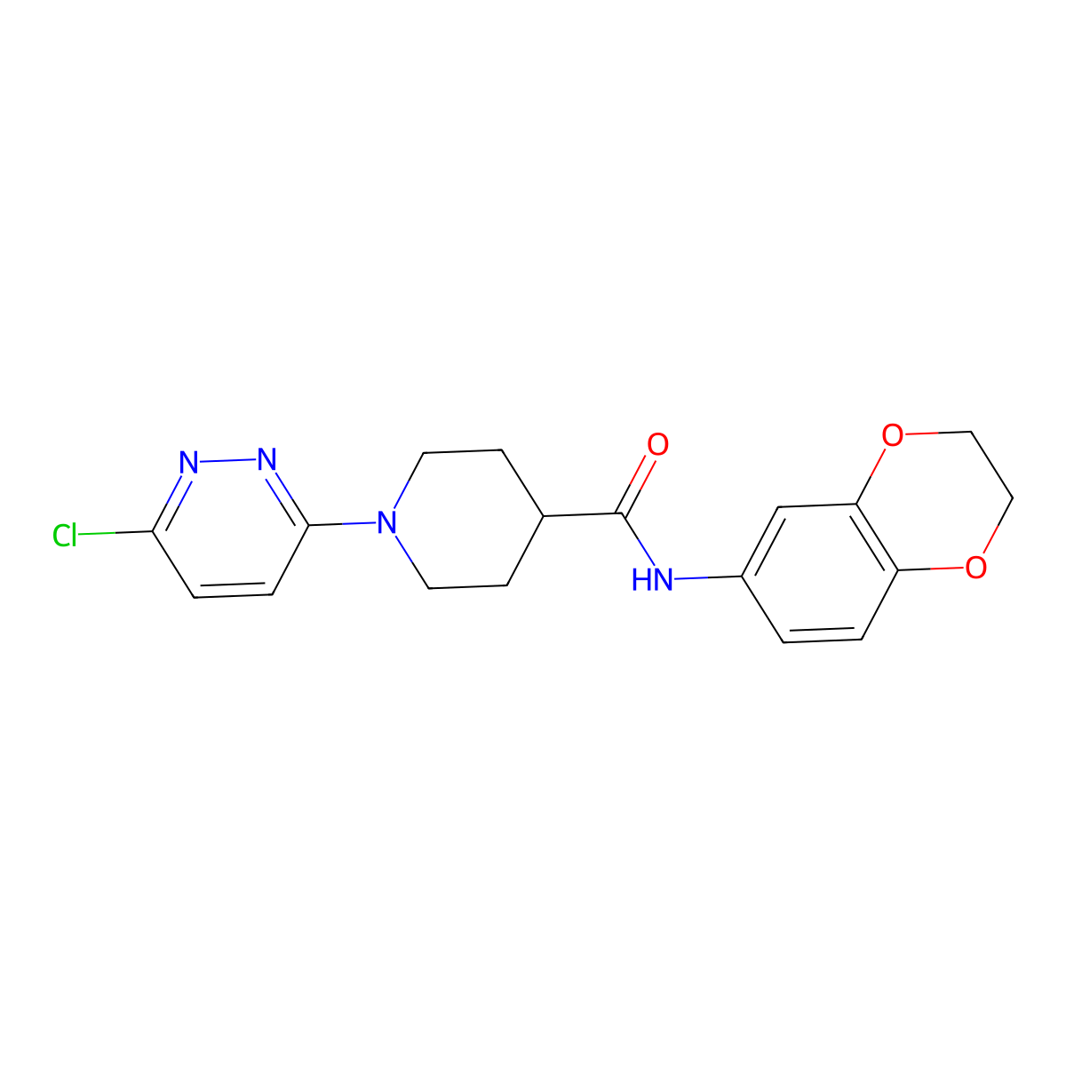 1-(6-chloropyridazin-3-yl)-N-(2,3-dihydrobenzo[b][1,4]dioxin-6-yl)piperidine-4-carboxamide molecular structure, CAS 1374533-72-8