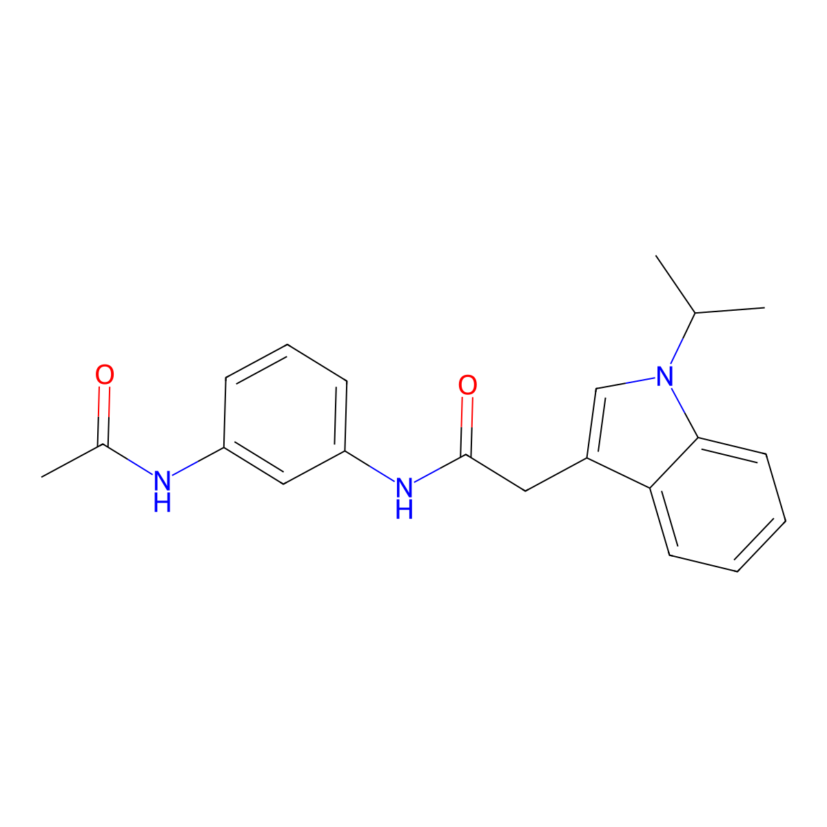 N-[3-(acetylamino)phenyl]-2-[1-(propan-2-yl)-1H-indol-3-yl]acetamide molecular structure, CAS 1374533-91-1