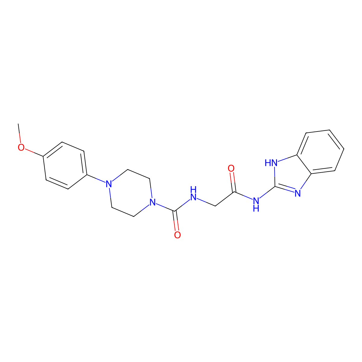 N-[2-(1H-benzimidazol-2-ylamino)-2-oxoethyl]-4-(4-methoxyphenyl)piperazine-1-carboxamide molecular structure, CAS 1374533-95-5
