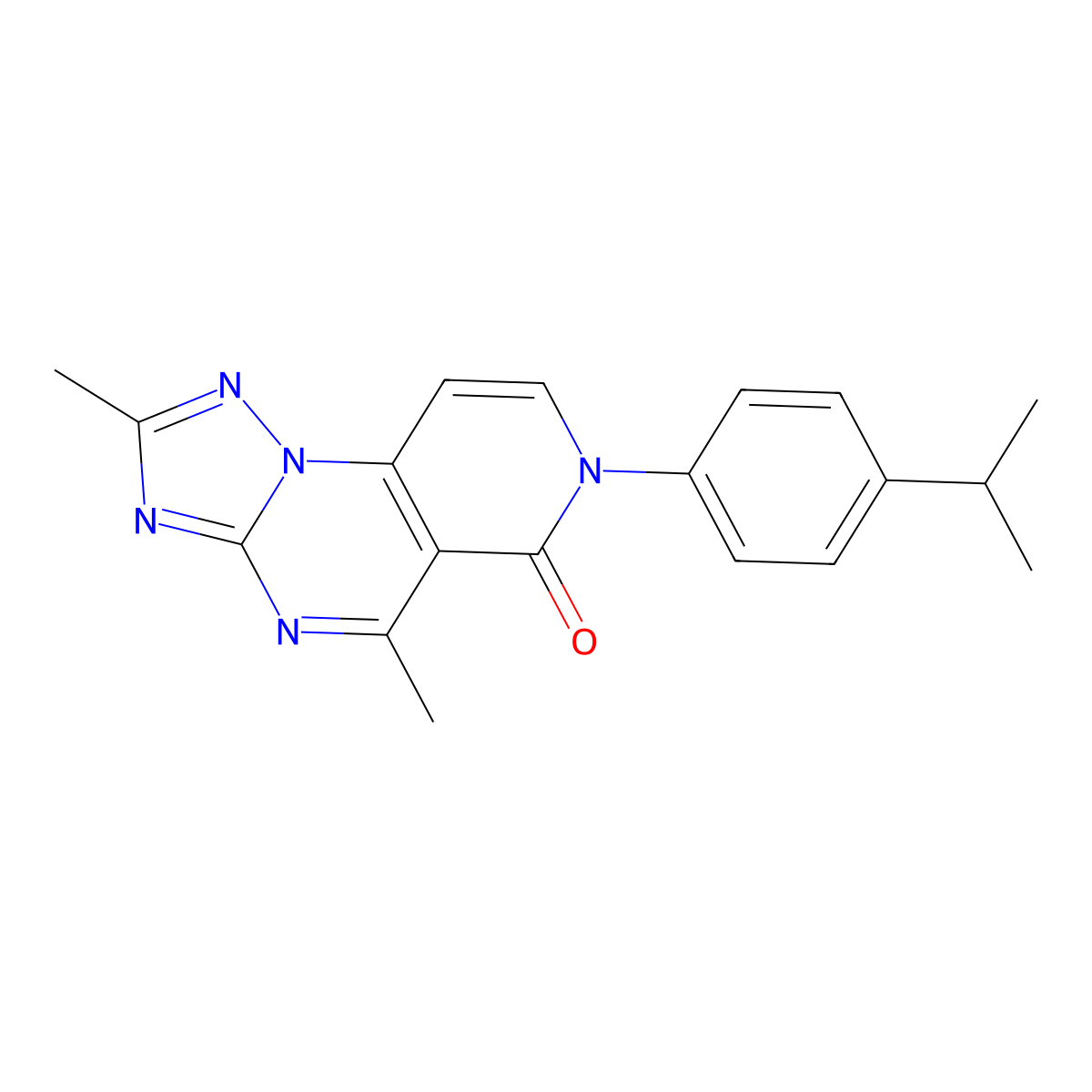 7-(4-isopropylphenyl)-2,5-dimethylpyrido[3,4-e][1,2,4]triazolo[1,5-a]pyrimidin-6(7H)-one molecular structure, CAS 1374534-27-6