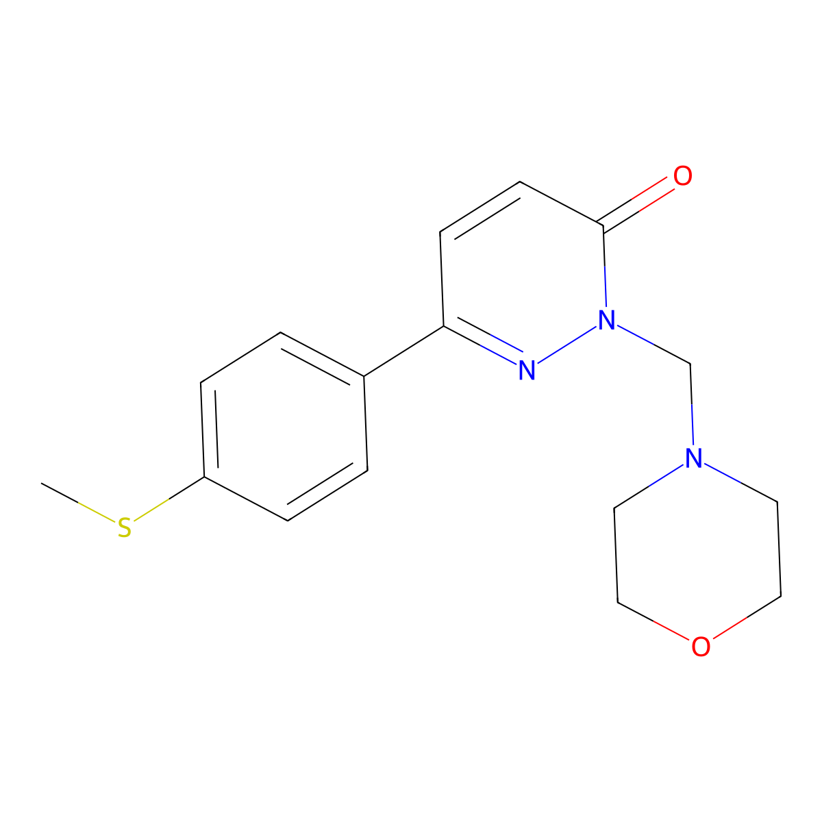6-[4-(methylsulfanyl)phenyl]-2-(morpholin-4-ylmethyl)pyridazin-3(2H)-one molecular structure, CAS 1374534-76-5