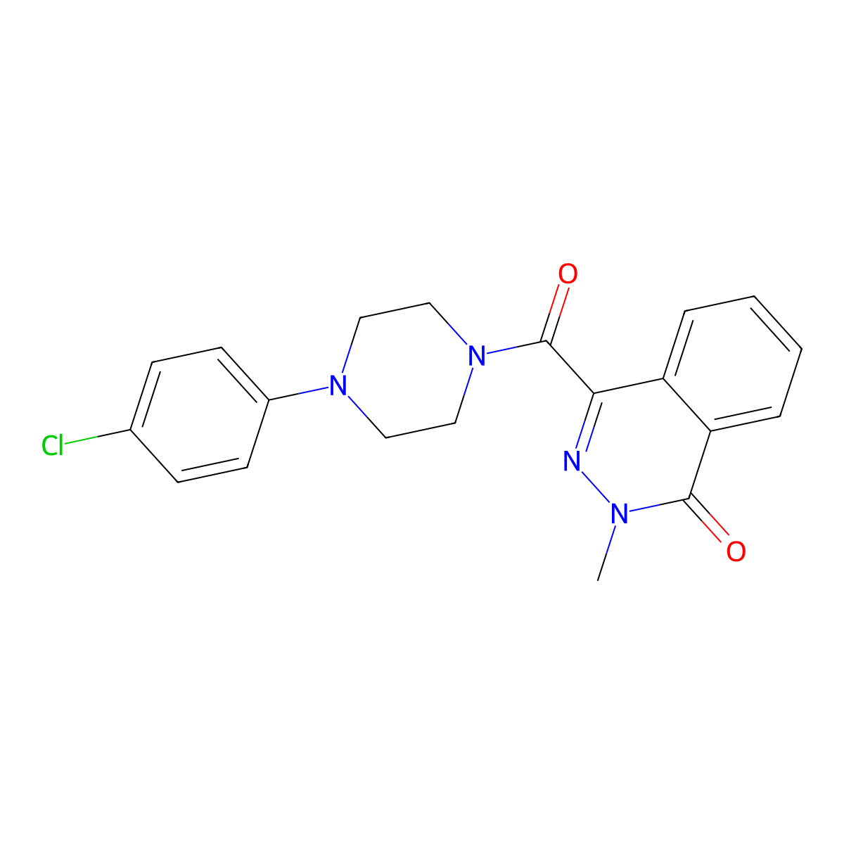4-{[4-(4-chlorophenyl)piperazino]carbonyl}-2-methyl-1(2H)-phthalazinone molecular structure, CAS 1374535-06-4