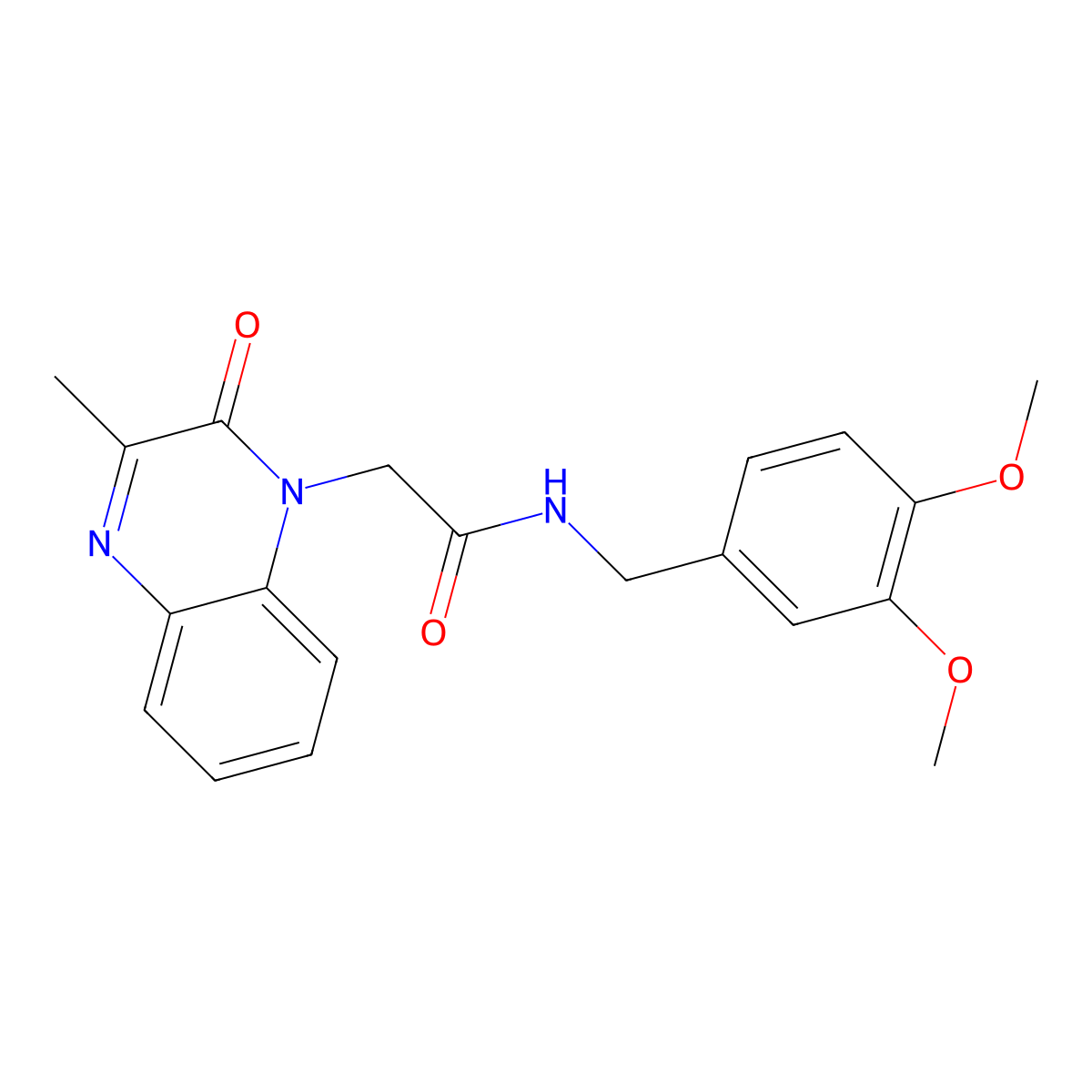 N-(3,4-dimethoxybenzyl)-2-(3-methyl-2-oxoquinoxalin-1(2H)-yl)acetamide molecular structure, CAS 1374535-10-0
