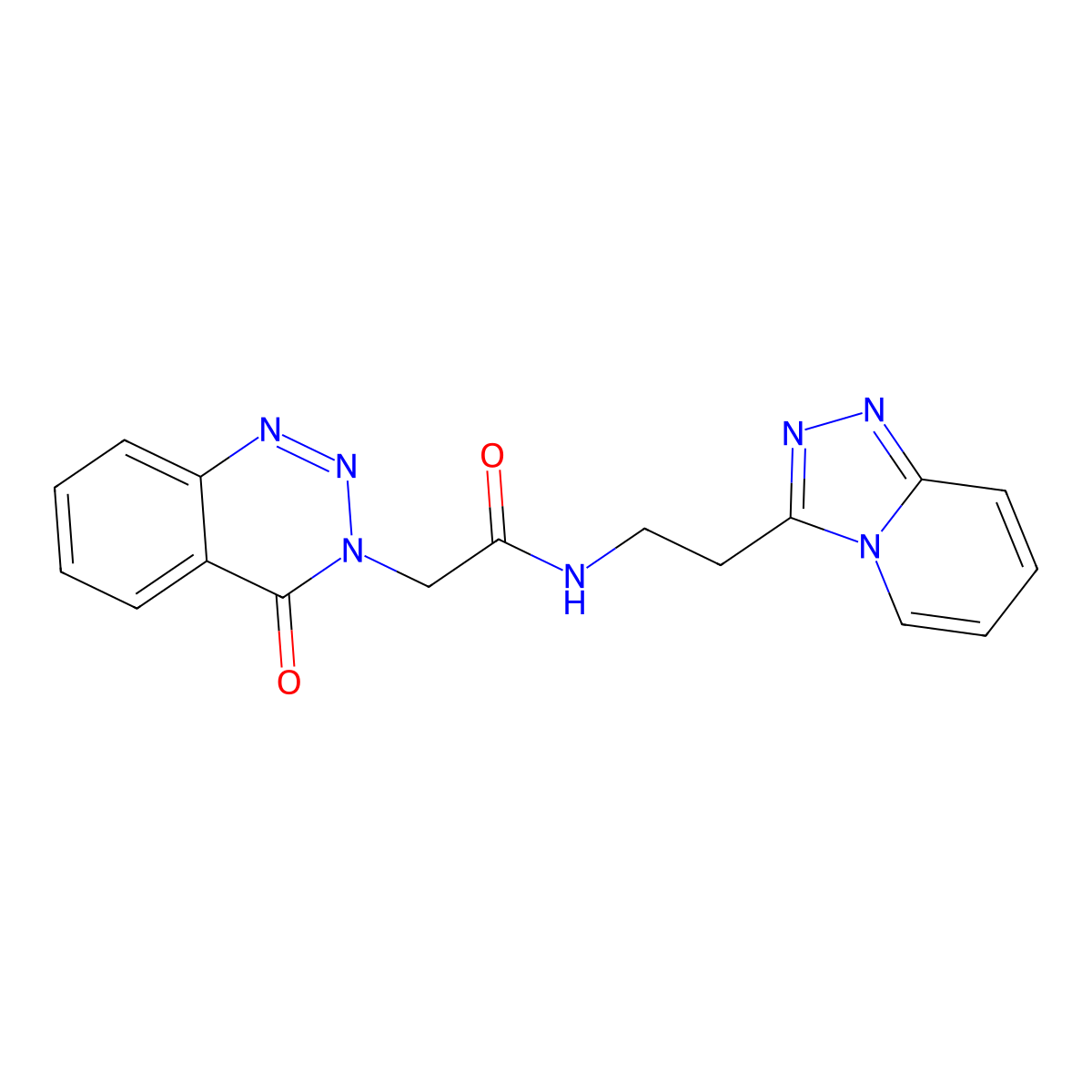 2-(4-oxo-1,2,3-benzotriazin-3(4H)-yl)-N-[2-([1,2,4]triazolo[4,3-a]pyridin-3-yl)ethyl]acetamide molecular structure, CAS 1374535-77-9