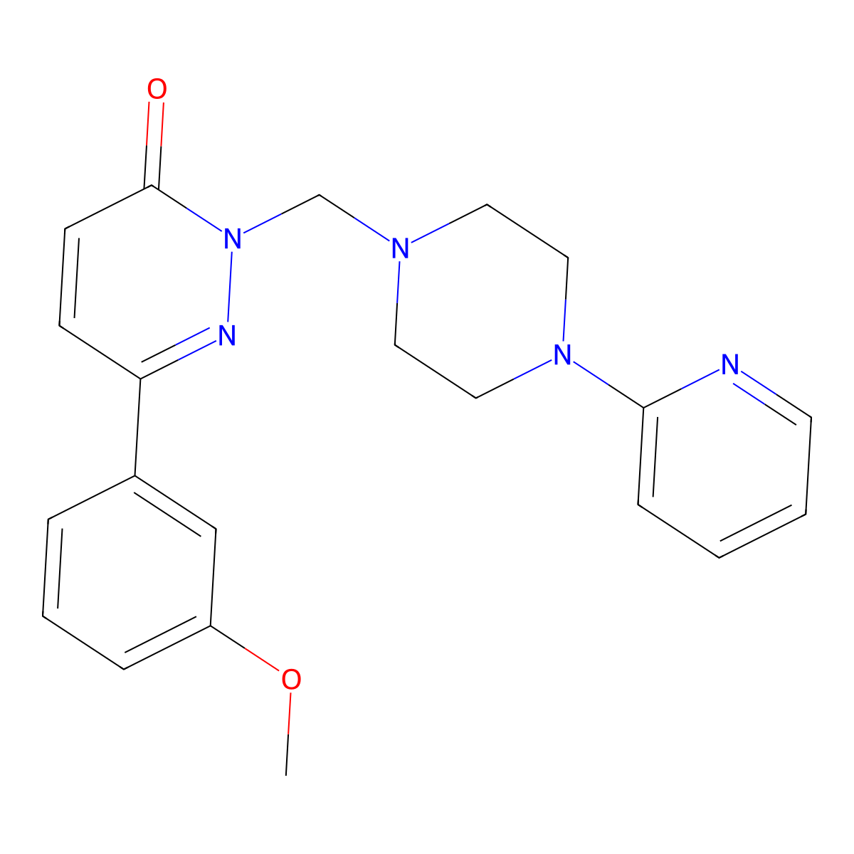 6-(3-methoxyphenyl)-2-{[4-(pyridin-2-yl)piperazin-1-yl]methyl}pyridazin-3(2H)-one molecular structure, CAS 1374536-22-7