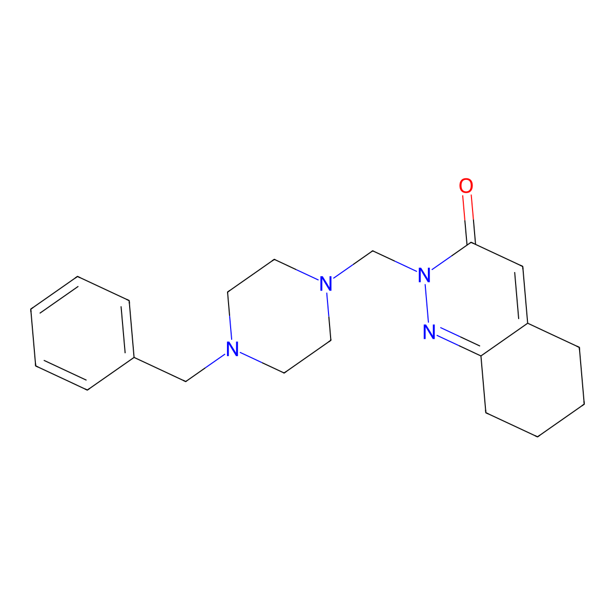 2-[(4-benzylpiperazin-1-yl)methyl]-5,6,7,8-tetrahydrocinnolin-3(2H)-one molecular structure, CAS 1374536-26-1