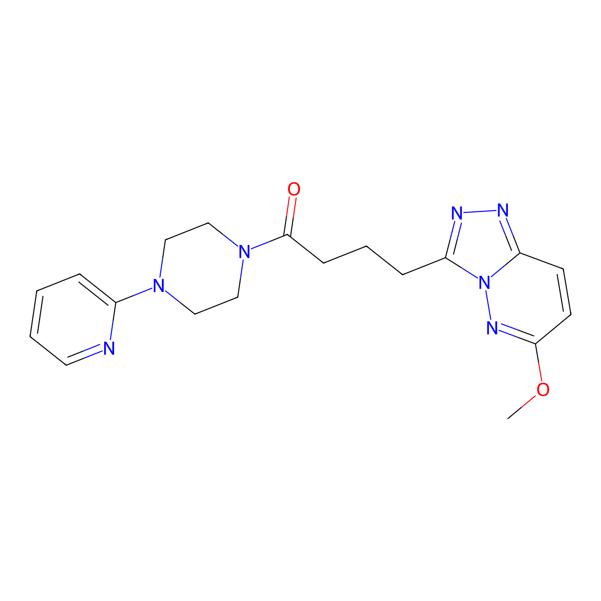 4-(6-Methoxy[1,2,4]triazolo[4,3-b]pyridazin-3-yl)-1-[4-(pyridin-2-yl)piperazin-1-yl]butan-1-one molecular structure, CAS 1374536-51-2
