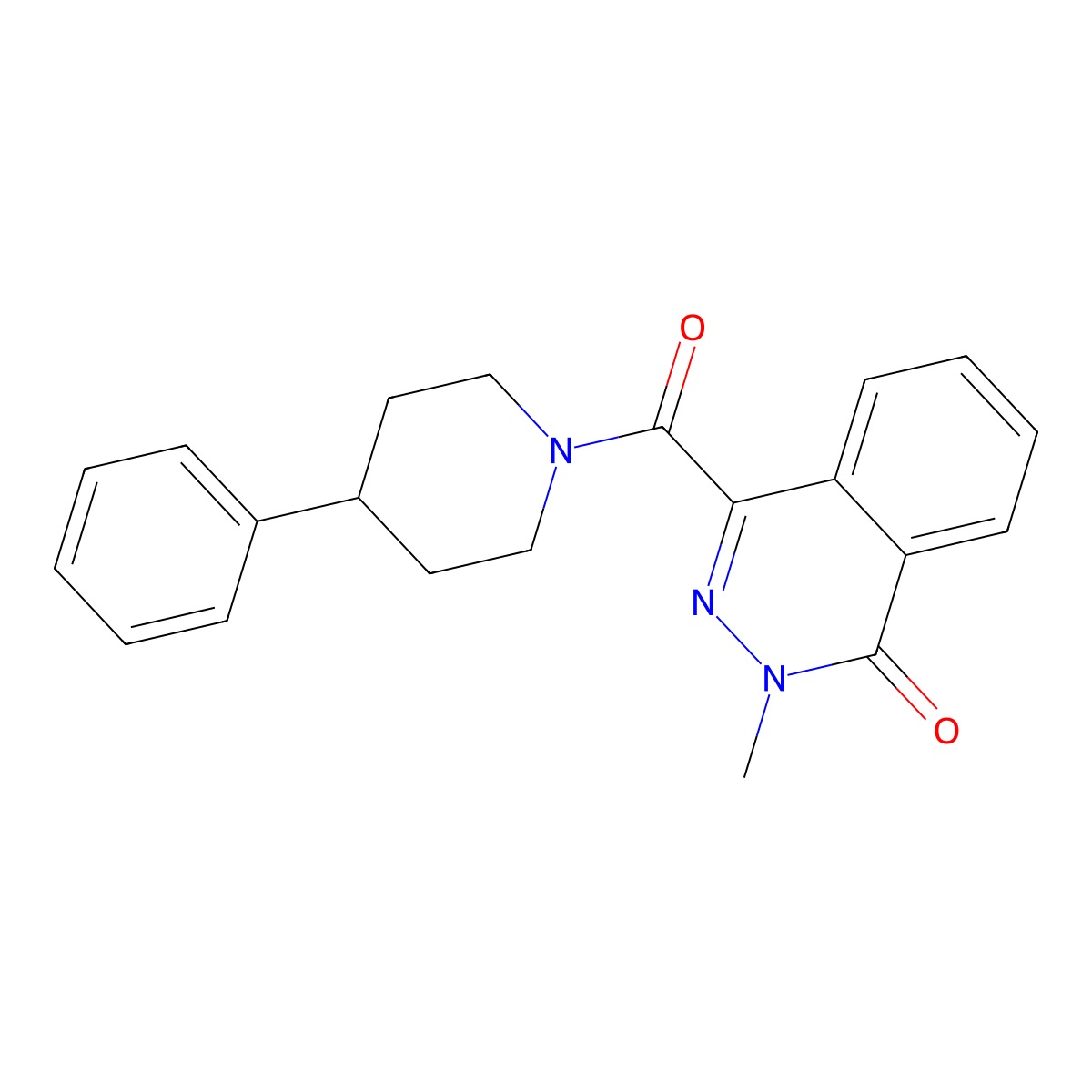 2-methyl-4-[(4-phenylpiperidino)carbonyl]-1(2H)-phthalazinone molecular structure, CAS 1374537-23-1