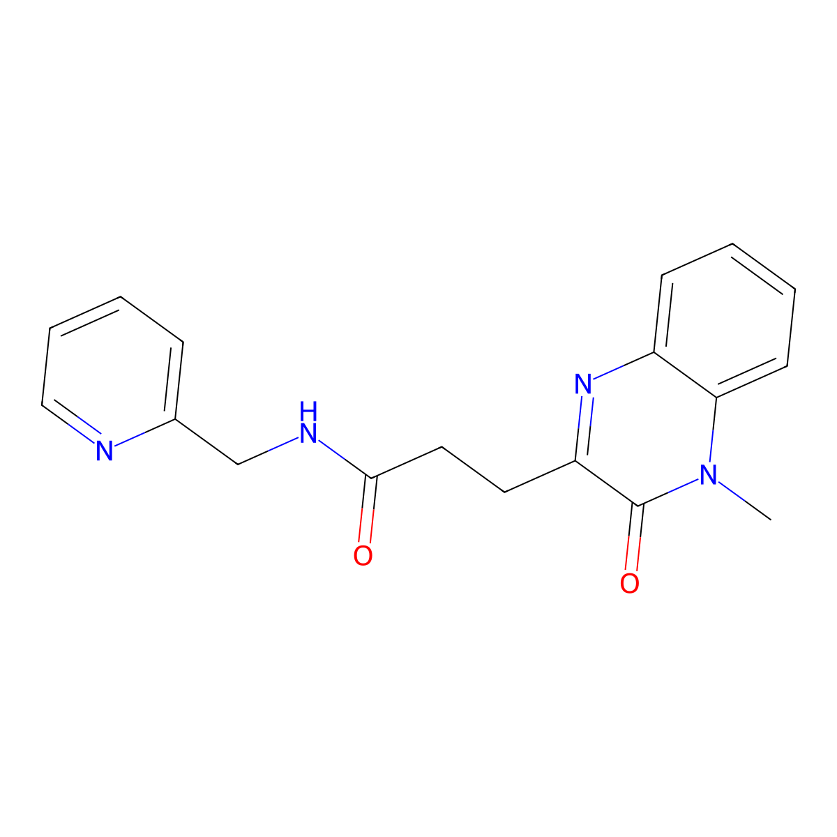 3-(4-methyl-3-oxo-3,4-dihydroquinoxalin-2-yl)-N-(pyridin-2-ylmethyl)propanamide molecular structure, CAS 1374538-62-1