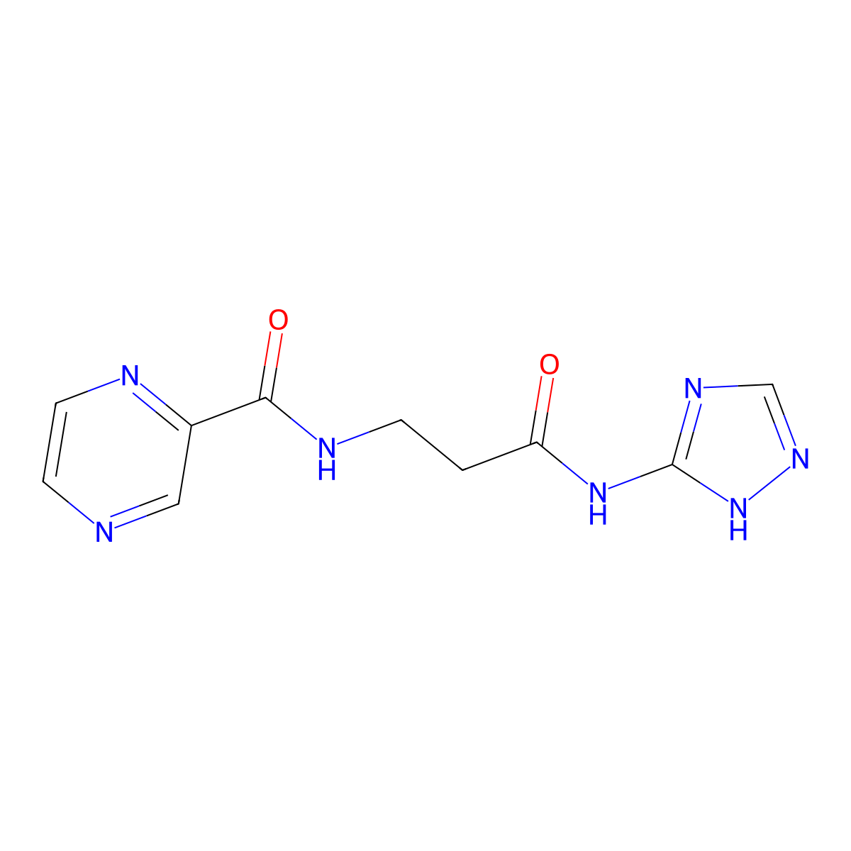 N-[3-oxo-3-(4H-1,2,4-triazol-3-ylamino)propyl]pyrazine-2-carboxamide molecular structure, CAS 1374539-32-8