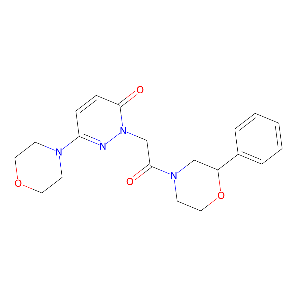 6-(morpholin-4-yl)-2-[2-oxo-2-(2-phenylmorpholin-4-yl)ethyl]pyridazin-3(2H)-one molecular structure, CAS 1374539-46-4