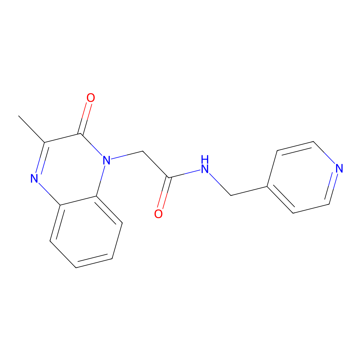 2-(3-methyl-2-oxoquinoxalin-1(2H)-yl)-N-(pyridin-4-ylmethyl)acetamide molecular structure, CAS 1374540-14-3
