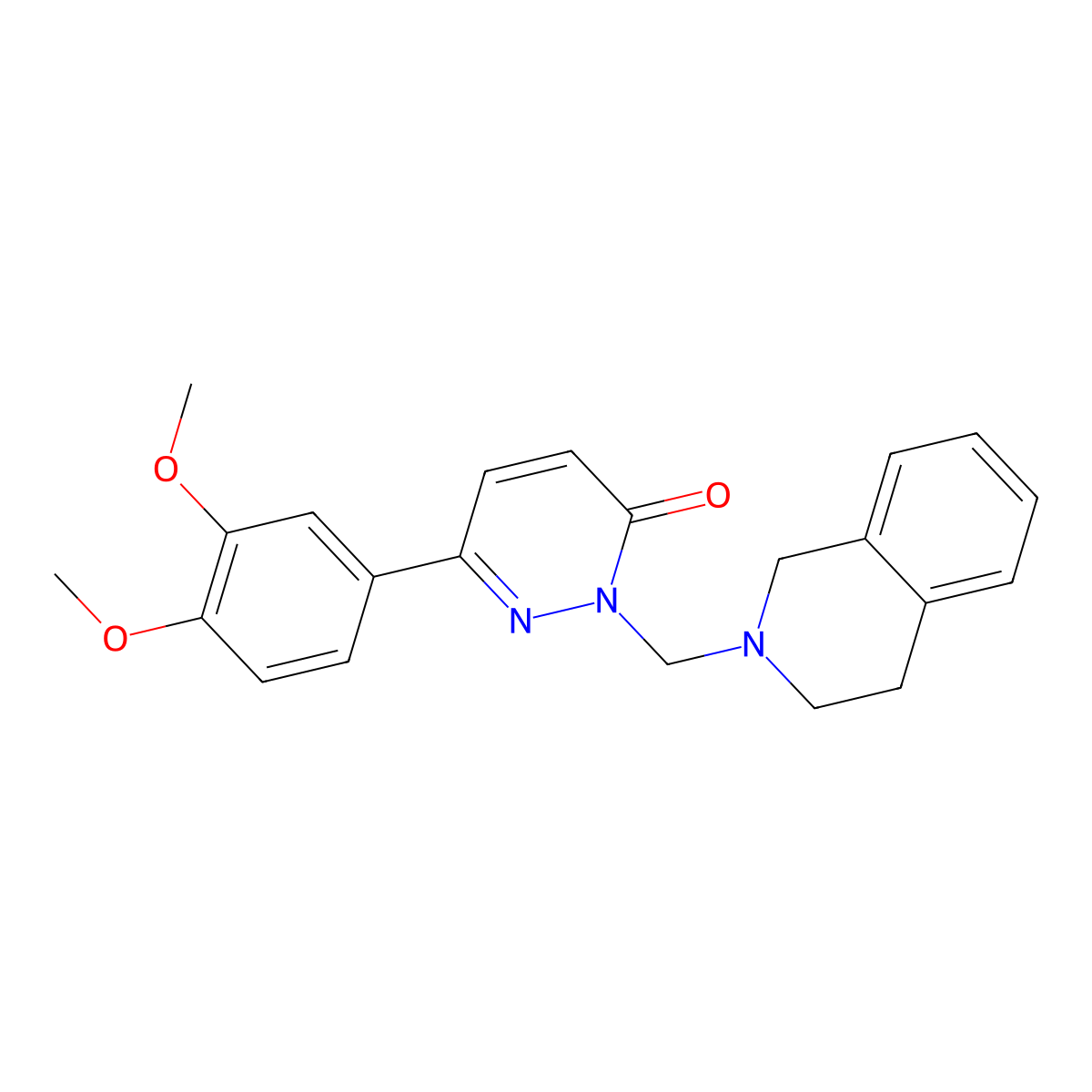 2-(3,4-dihydroisoquinolin-2(1H)-ylmethyl)-6-(3,4-dimethoxyphenyl)pyridazin-3(2H)-one molecular structure, CAS 1374540-44-9