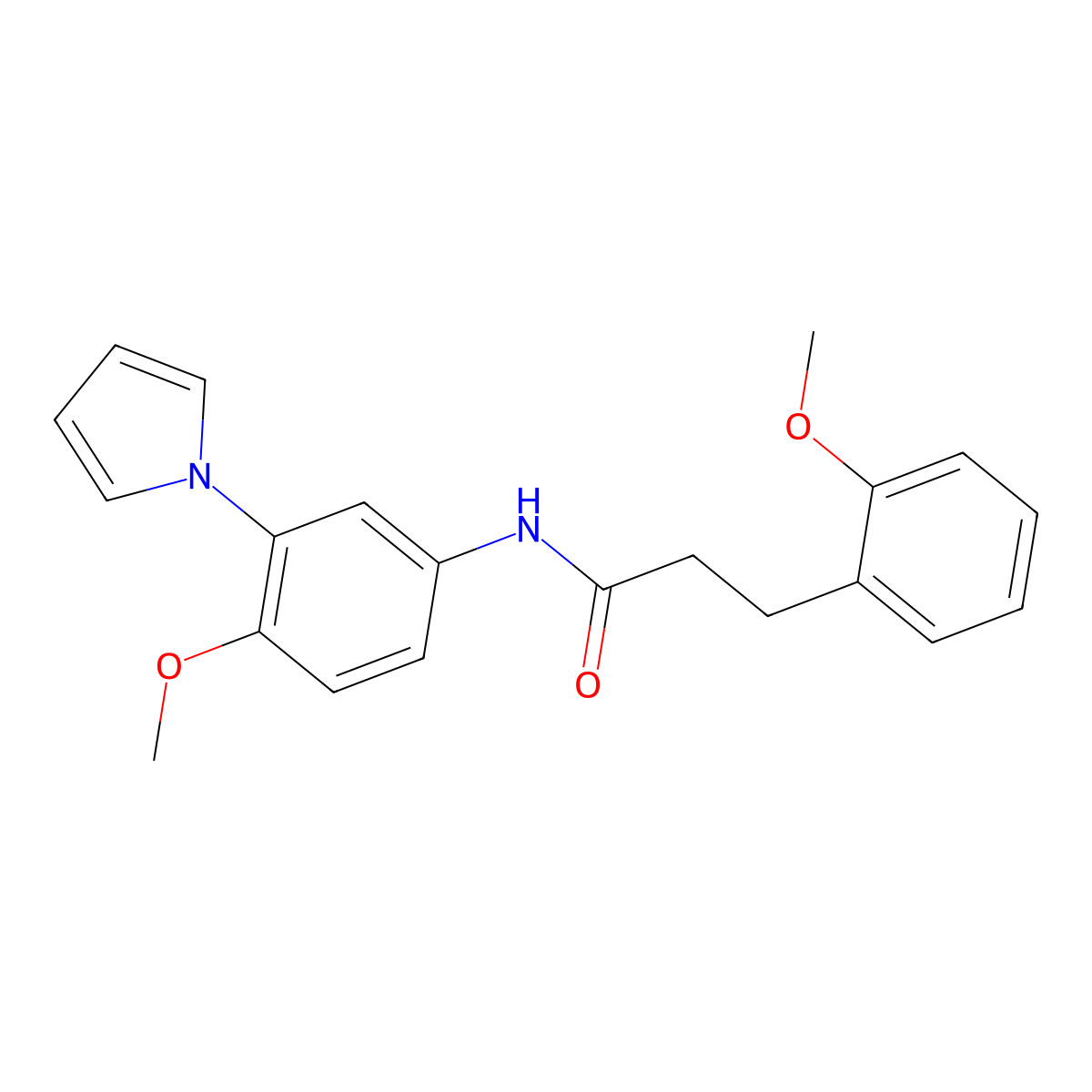3-(2-methoxyphenyl)-N-[4-methoxy-3-(1H-pyrrol-1-yl)phenyl]propanamide molecular structure, CAS 1374540-59-6