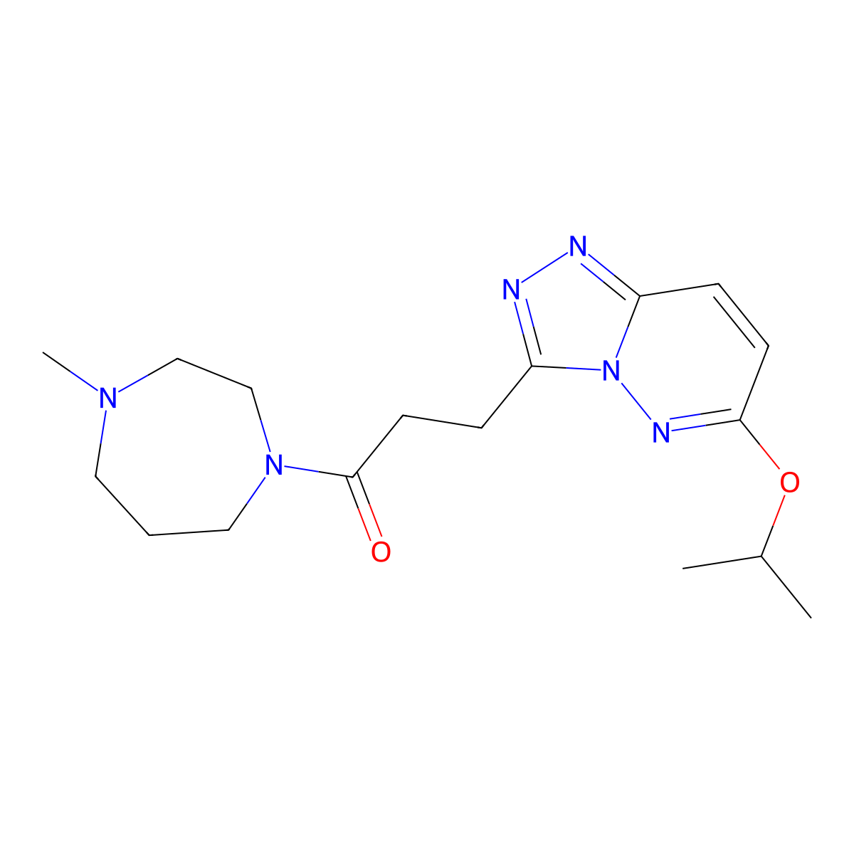 1-(4-Methyl-1,4-diazepan-1-yl)-3-[6-(propan-2-yloxy)[1,2,4]triazolo[4,3-b]pyridazin-3-yl]propan-1-one molecular structure, CAS 1374541-10-2