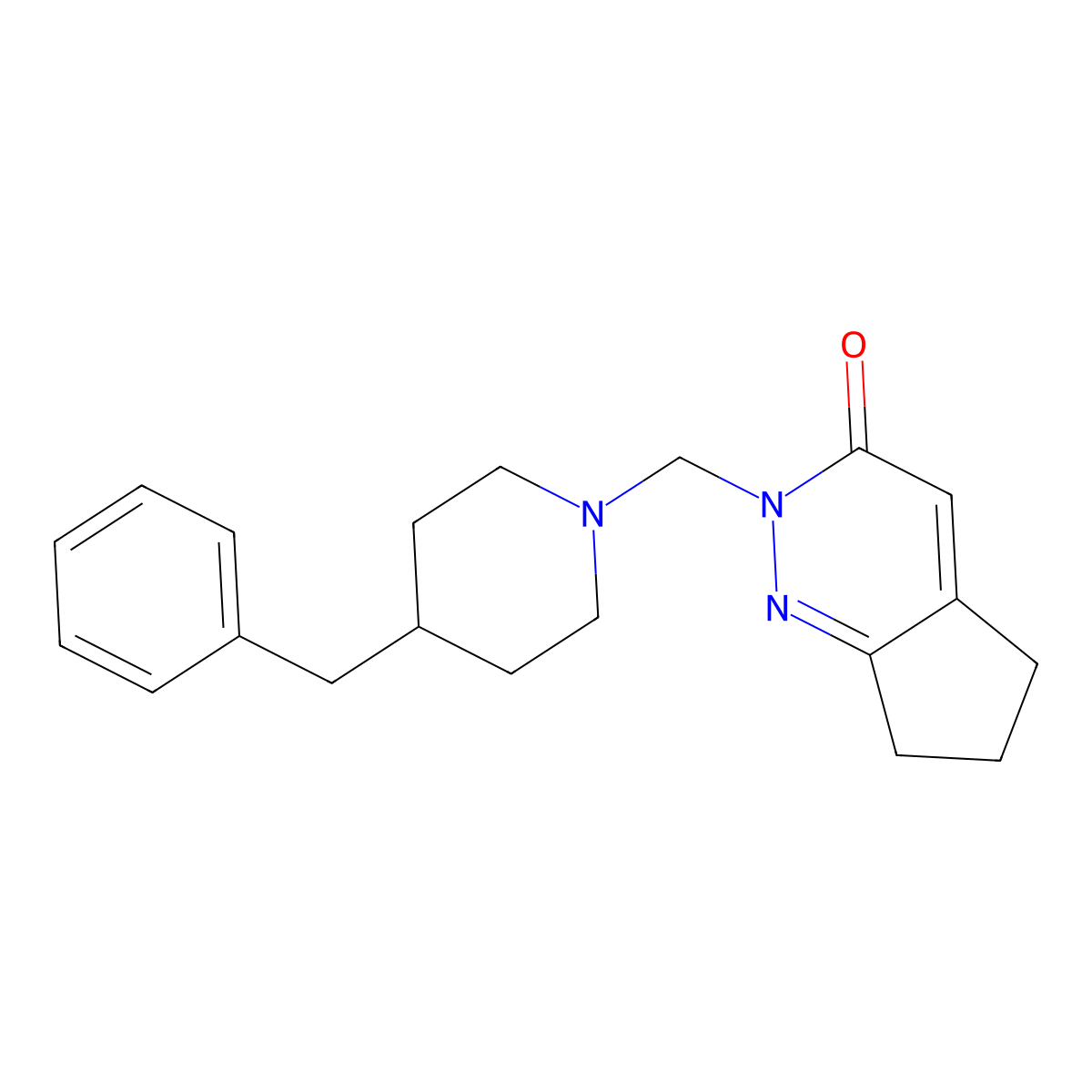 2-[(4-benzylpiperidin-1-yl)methyl]-2,5,6,7-tetrahydro-3H-cyclopenta[c]pyridazin-3-one molecular structure, CAS 1374541-22-6