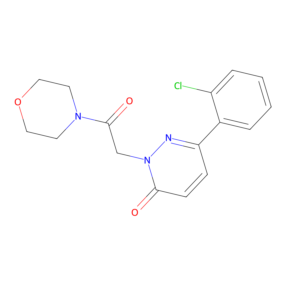 6-(2-chlorophenyl)-2-[2-(morpholin-4-yl)-2-oxoethyl]pyridazin-3(2H)-one molecular structure, CAS 1374541-23-7