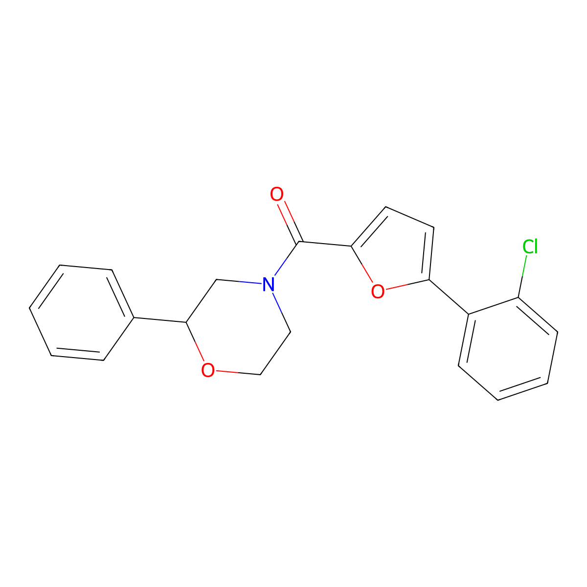 [5-(2-Chlorophenyl)furan-2-yl](2-phenylmorpholin-4-yl)methanone molecular structure, CAS 1374541-31-7