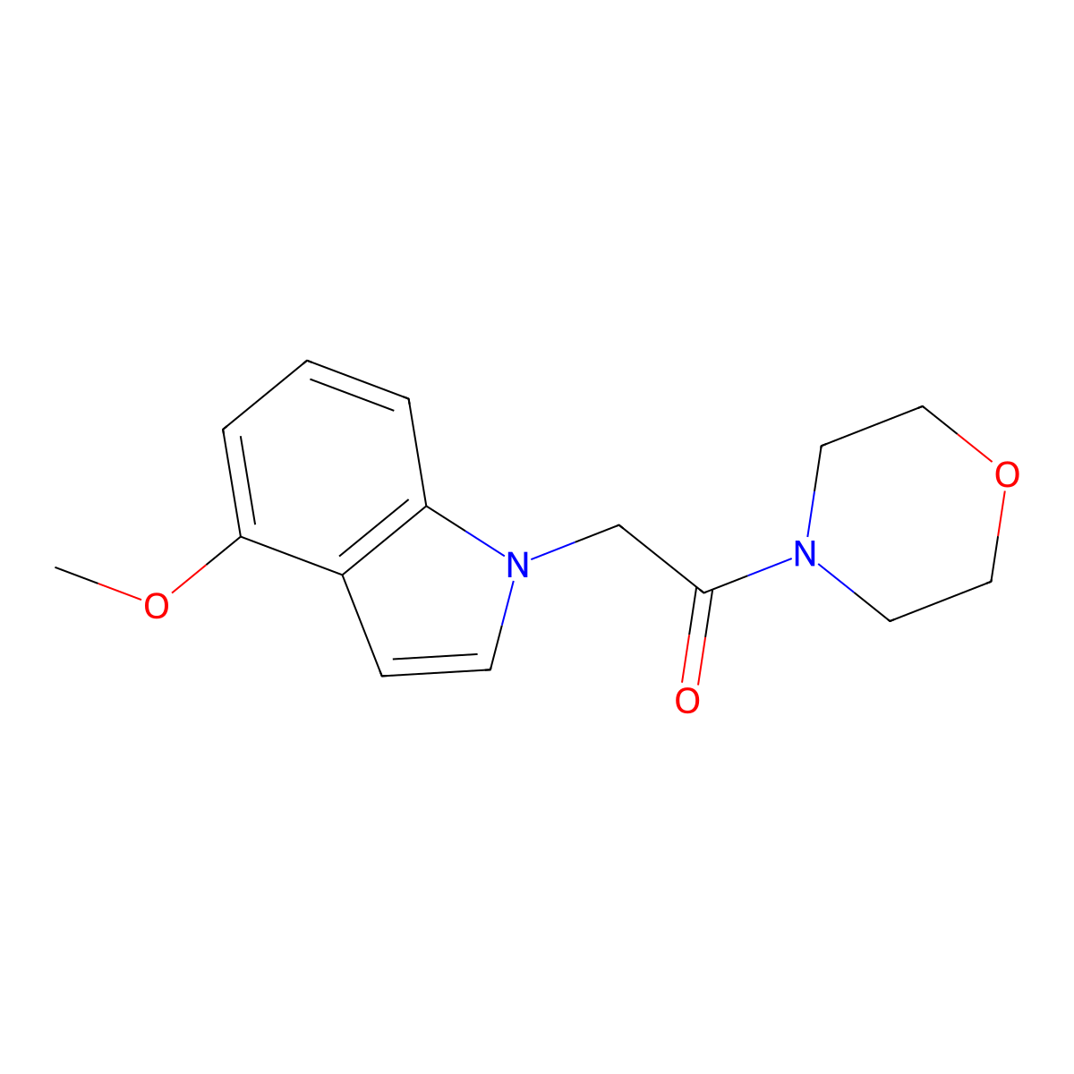 2-(4-methoxy-1H-indol-1-yl)-1-morpholino-1-ethanone molecular structure, CAS 1374541-69-1