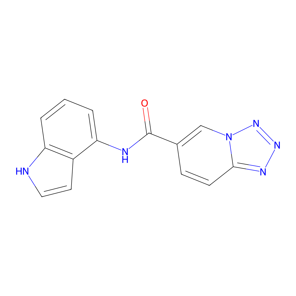 N-(1H-indol-4-yl)tetrazolo[1,5-a]pyridine-6-carboxamide molecular structure, CAS 1374541-89-5